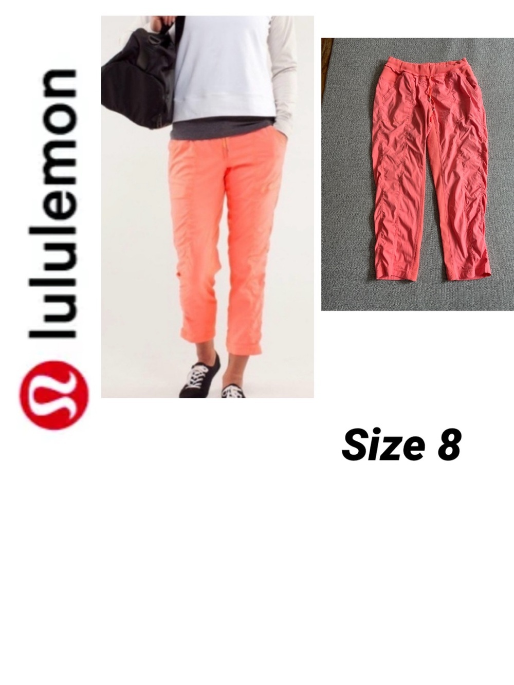 🍊 Lululemon Street to Studio crop size 8
